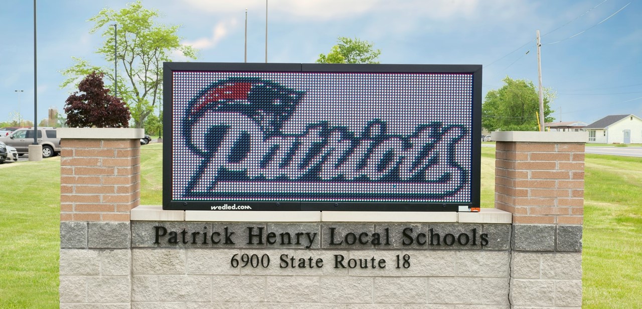 Patrick Henry Front Digital Sign