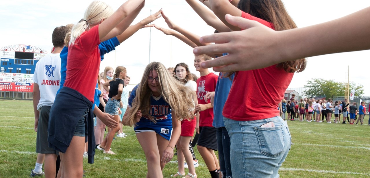 Student Tunnel on Football Field