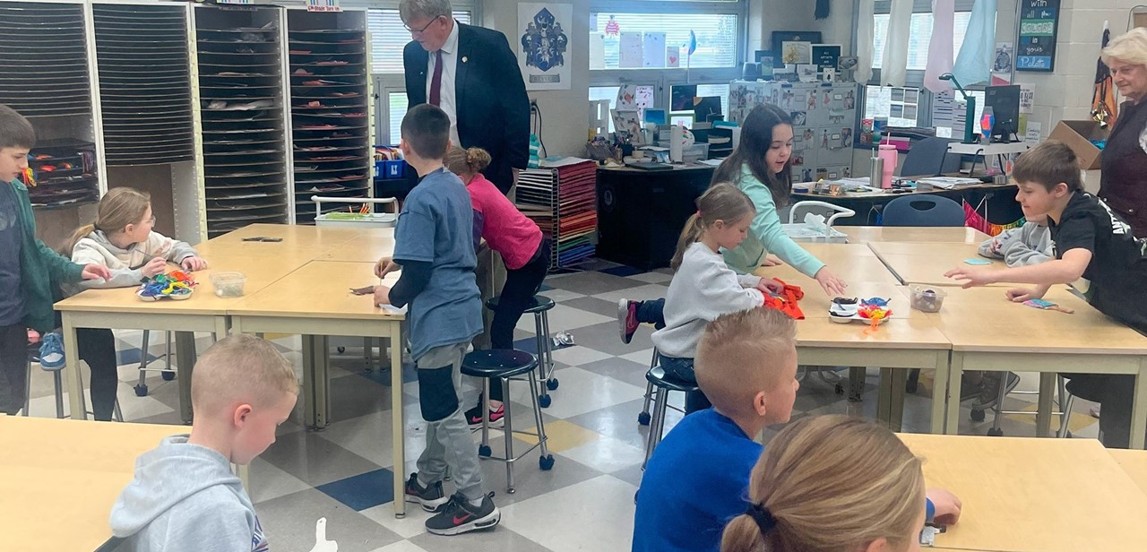 Art class visitors